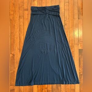 Max Studio Navy Blue Pull On Maxi Skirt Size Medium